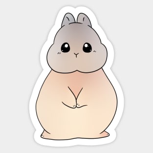 Standing Frozen Fat Rabbit | Sean the Netherland Dwarf | Bunniesmee Sticker